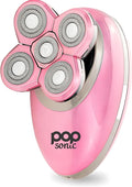 Pop Sonic 5-Head Electric Shaver Kit - Unisex (Rose Gold) Shaver for Face Head &amp Body - Smooth Waterproof USB Rechargeable Trimmer with 360-Degree Precision Cut Heads for Men &amp Women