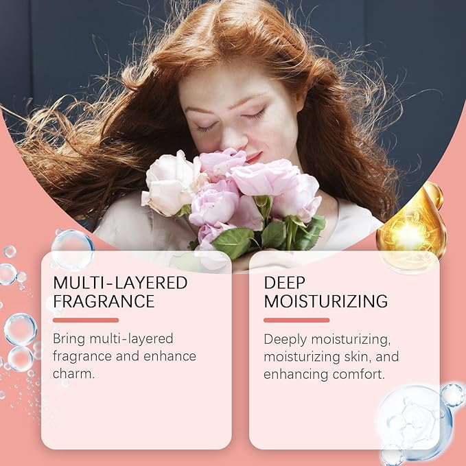 Strawberry Cake Body Fragrance Spray - Long-Lasting Soft &amp Layered Fresh Scent Skin-Nourishing &amp Mood-Enhancing Perfume Mist(3PCS)