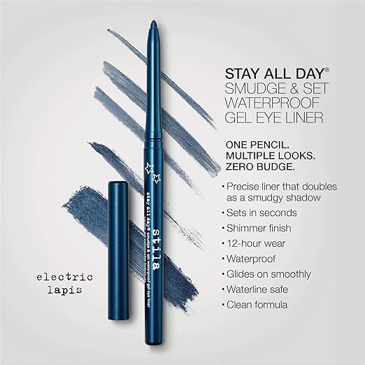 stila Stay All Day® Smudge &amp Set Waterproof Gel Liner | Long-Wear Gel Eyeliner Pencil for Tightlining Waterline &amp Smoky Eye Looks | 12-Hour Wear No Budge &amp Fade-Proof
