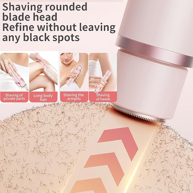 Electric Bikini Trimmer Tools for WomenIpx7 WaterproofDouble Head Detachable Shavers Razors for Facial Face Chin Underarm Eyebrow (Pink)