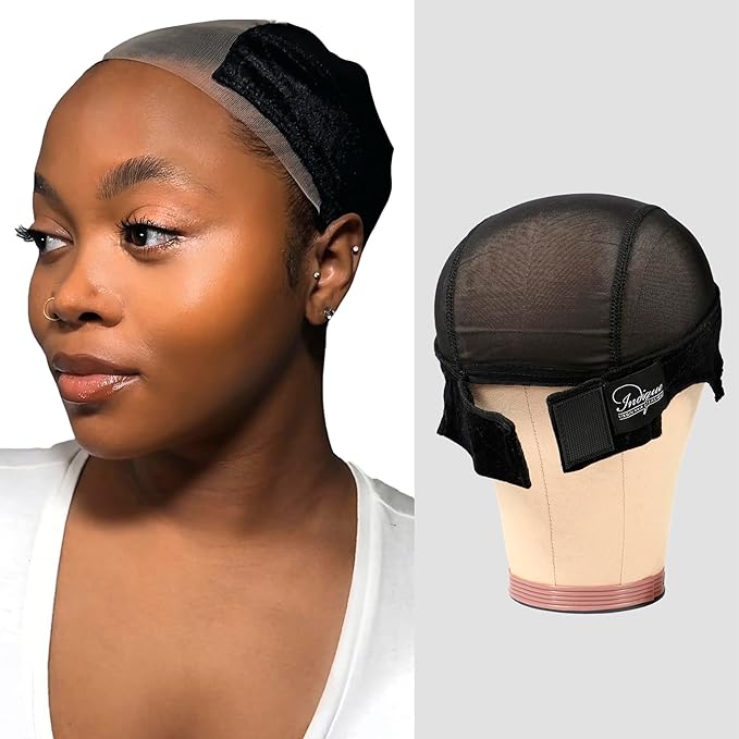 INDIQUE Luxury Wig Grip Cap ? Non-Slip Liner for Lace Front and Closure Wigs - Adjustable Breathable Secure Fit ? Brown