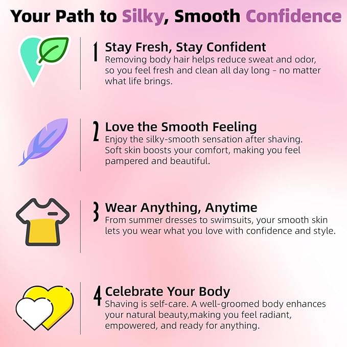 VIKICON Pubic Hair Trimmer Women: Flawless Bikini Trimmer for Women - Waterproof Electric Razor Shaver w/Light for Body Leg Hair Grooming No Nick Lady's Intimate Shaver - Gifts for Her