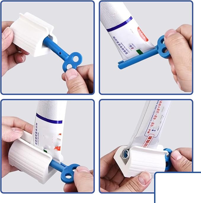 Toothpaste Squeezer Key ? Bonus Tube Roller for Max Whitening &amp Fluoride Tubes | Fits Most Toothpaste Sizes | Easy Squeeze No Waste | 5-Pack Value Set