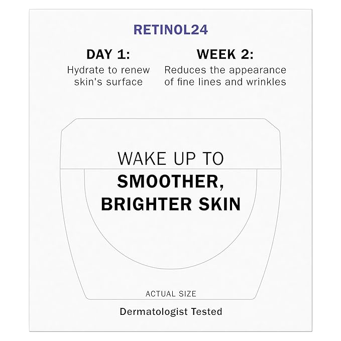 Olay Retinol 24 Face Moisturizer Anti-Aging Night Cream for Women Fragrance-Free Non Greasy - Anti-Wrinkle Smooth Fine Lines Tightening Hydrating Skin Care - Peptides Glycerin 1.7 Oz