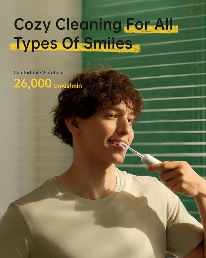 Laifen Wave Special Electric Toothbrush New 2025 Version Oscillation &amp Vibration Sonic Electric Toothbrush for Adults with App 2 Brush Heads IP68 Waterproof Travel Powered Toothbrush (Matte Gre