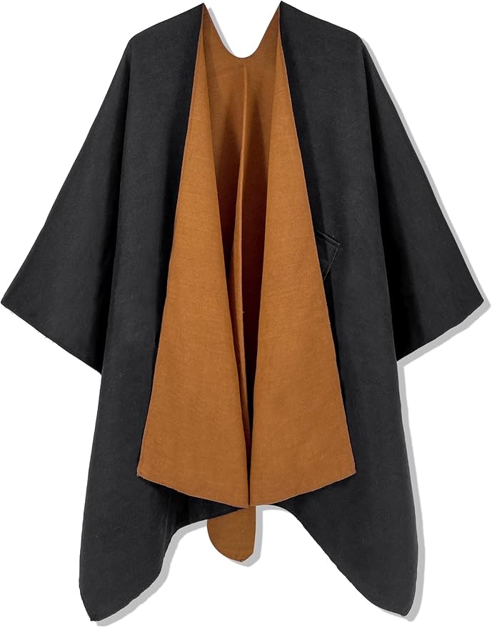 Moss Rose Women's Shawl Wrap Poncho Ruana Cape Open Front Cardigan Shawls for Fall Winter