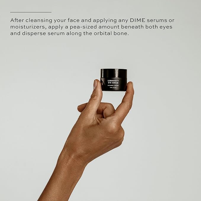 DIME Beauty Luminosity Eye Serum Eye Cream Treatment With Caffeine for Dark Circles and Puffiness 0.5 oz / 15 mL