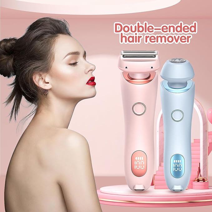 Dusk Official Razor for Women - Glide Pro 3.0 3-in-1 Multifunctioning Silk Shaver Smooth Shave Painless Hair Removal Wet &amp Dry (Blue)