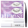 Lilac St - Originals Starter Kit - Includes Natural Faux Eyelash Clusters (10mm &amp 12mm) Clear Lash Glue &amp Lash Applicator - Lightweight &amp Lifelike - Lasts 10 Days - Cruelty Free Vegan -