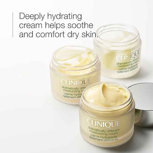 Clinique 3-Step Dramatically Different Moisturizing Hydrating Face Cream | Face Moisturizer For Dry Skin Types 1.7 Fl Oz