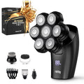 Head Shavers for Bald Men - 7D Arc Electric Razor with Magnetic Detachable Head Waterproof Wet Dry 5-in-1 Electric Shaving &amp Grooming Kit LED Display Rechargeable Head &amp Body Hair Shaver