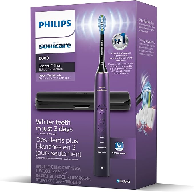 Philips Sonicare 9000 Special Edition Rechargeable Toothbrush Black/Purple HX9911/91