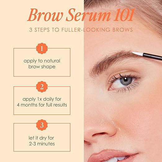 Grande Cosmetics GrandeBROW Brow Enhancing Serum For Fuller Bolder Looking Eyebrows - Brow Serum With Vitamins Peptides Antioxidants Amino Acids Cruelty-Free
