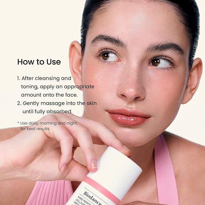 BIODANCE Pore Perfecting Collagen Peptide Cream Hydrating Plumping Pore Care Firming Facial Moisturizer Korean Skincare Stocking stuffers for teen girls | 1.69 fl.oz 50ml