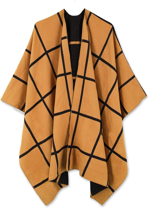 Moss Rose Women's Shawl Wrap Poncho Ruana Cape Open Front Cardigan Shawls for Fall Winter