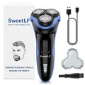 SweetLF Electric Razor for Men IPX7 Waterproof Wet &amp Dry Shaving Pop-up Trimmer Type C Rechargeable Corded &amp Cordless Father's Day Gift