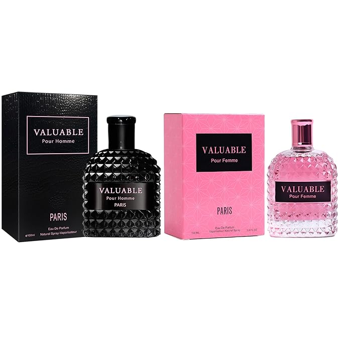 Valuable Paris Couple Set PerfumeLong Lasting Sweet Scent for Women/Men Fragrance 2x100ML