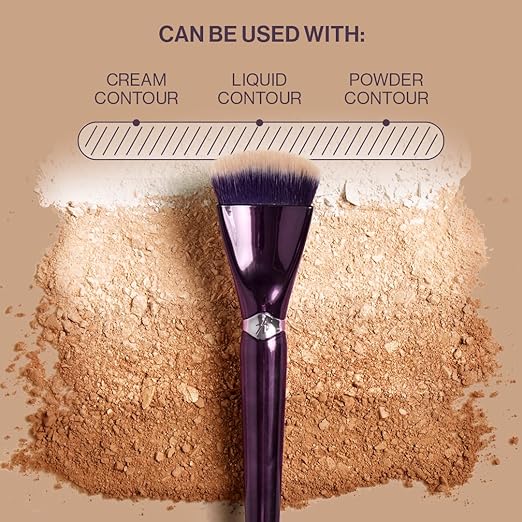 Anisa Beauty Crescent Contour Brush ? Precision Contouring with Curved Soft Synthetic Fibers for Flawless Application of Creams Powders and Bronzers