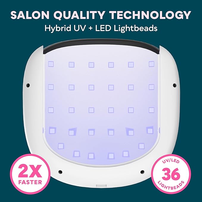 SUNUV UV LED Nail Lamp UV Light for Gel Polish with 4 Timer Settings Nail Dryer with LCD Display Removable Base SUN4S Black