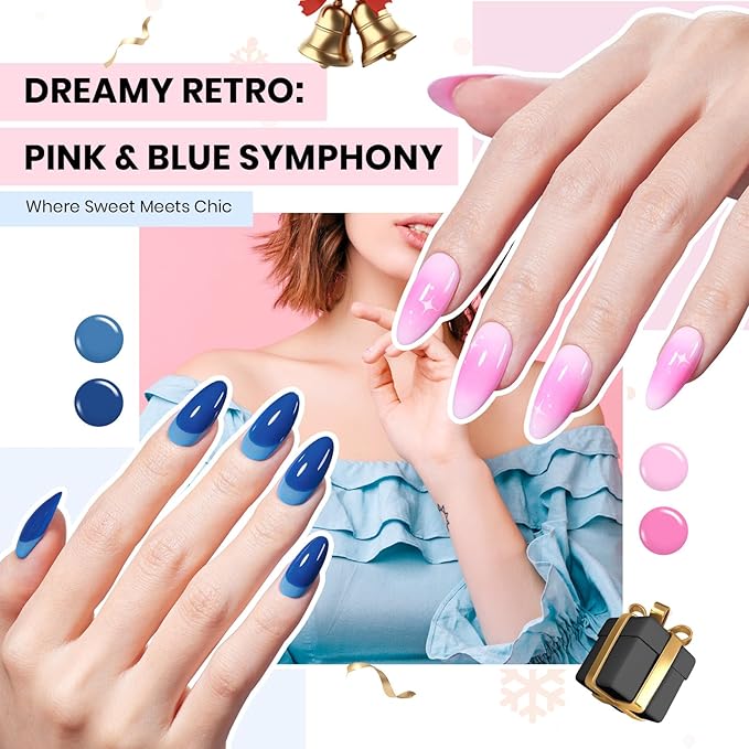 Beetles Gel Nail Polish Set - Transcendent Allure 60 Colors Winter Gel Polish Kit Orange Burgundy Red Green Brown Blue White Black Purple Glitter with Base Top Coat UV LED Needed DIY Gifts for Women