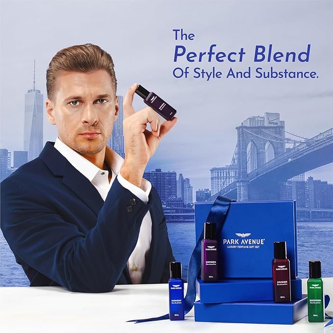 Park..Avenue Luxury Per.fume Gift Set For Men4X20 Ml|EuphoriaConquerHarmony &amp Discoverer |Eau De Parfum|Premium Luxury Per.fume For Corporate Man| Gift For HusbandBoyfriend