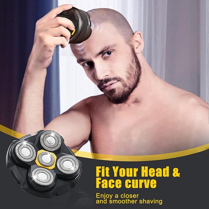 Shaver Replacement Heads Compatible with Microtouch Titanium Head Shaver for Bald Men 3 Pack