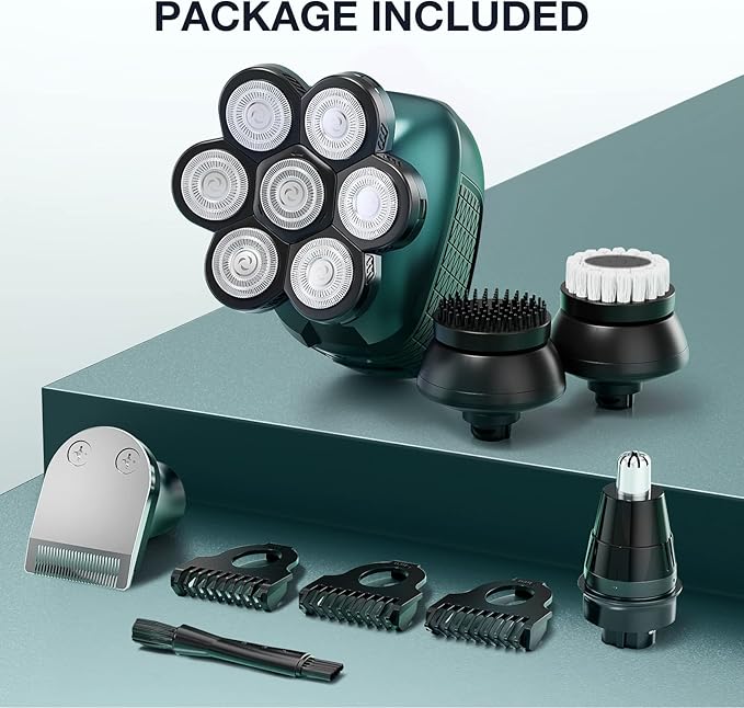 Head Shavers for Bald Men: 5-in-1 Electric Razor - Waterproof Wet Dry Shaving - Professional Grooming Kit for Balder - Rechargeable Head Shavers