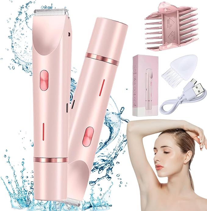 Beauty Bloom Electric Razor Beauty Bloom 2.0 Beauty Bloom Trimmer Beauty Bloom Razor for Women Comfort 2 in 1 Electric Lady Shaver for Wet &amp Dry Use (Pink)