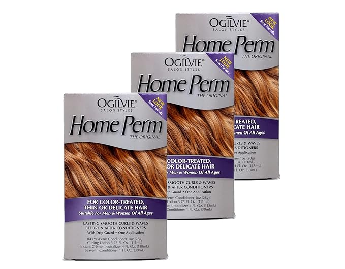Ogilvie Home Perm For Color Treated Hair Pack of 3