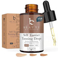 Self Tanning Drops for Face - USA Made with Organic &amp Natural Ingredients Bronzing Face Tanning Drops with Aloe Vera Non Toxic Self Tanner for Sunless Fake Tan &amp Natural Glow Cruelty &amp