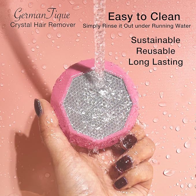 Crystal Hair EraserUpgraded Crystal Hair Remover DiamondPainless and Effective Nano Glass Hair Removal Stone and Skin ExfoliationNatural Epilator for Women and Men(Rose Pink)