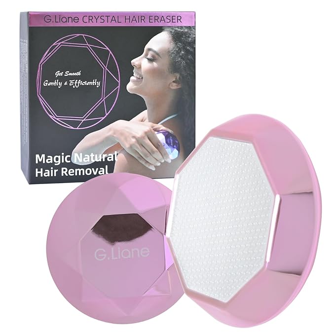 Crystal Hair EraserPainless Nano Hair Remover ExfoliationGentle and Efficient Glass Hair Removal Device Without WaxingNatural Epilator for Women and Men(Rose Pink)