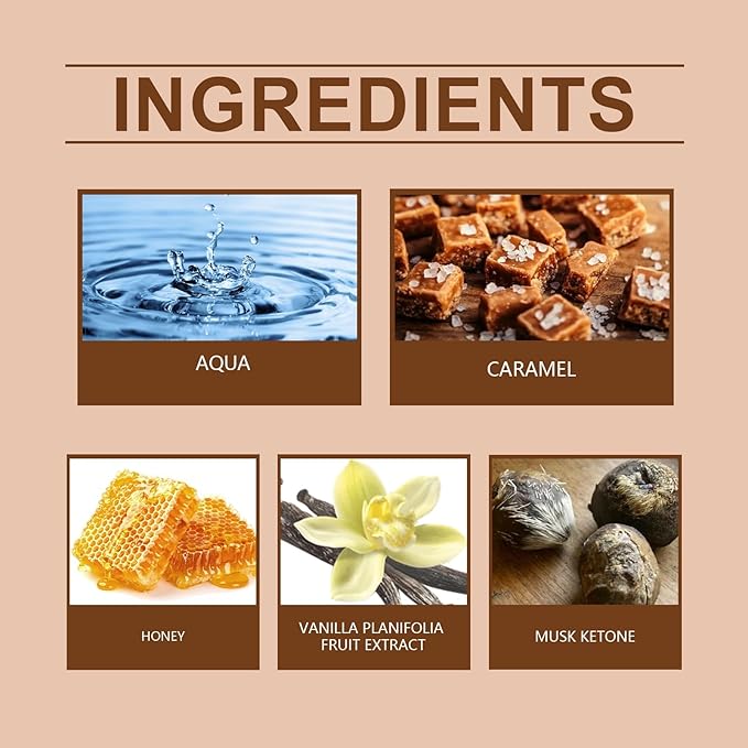 Caramel Honey Delicate Scent Perfume - Exquisite Fragrance For A Sensory Journey(2PCS)