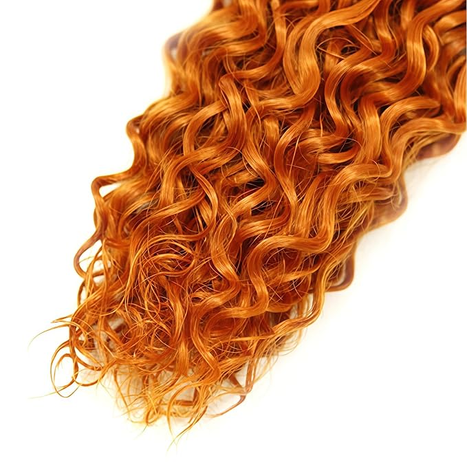 Orange Curly Human Hair Bundles 18 20 22 Inch Brazilian Remy Virgin 10A Curly 3 Bundles Human Hair Hair Extensions Bundles Orange