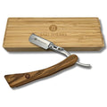 Straight Edge Shaving Razor with Disposable Blades For Classic Men's Shaving (Light Brown)