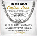 To My Man Necklace Custom Cuban Chain Necklace Gift For Husband Valentine Gift For Men Anniversary Birthday Gift For Him Husband Necklace From Wife Boyfriend Jewelry From Girlfriend