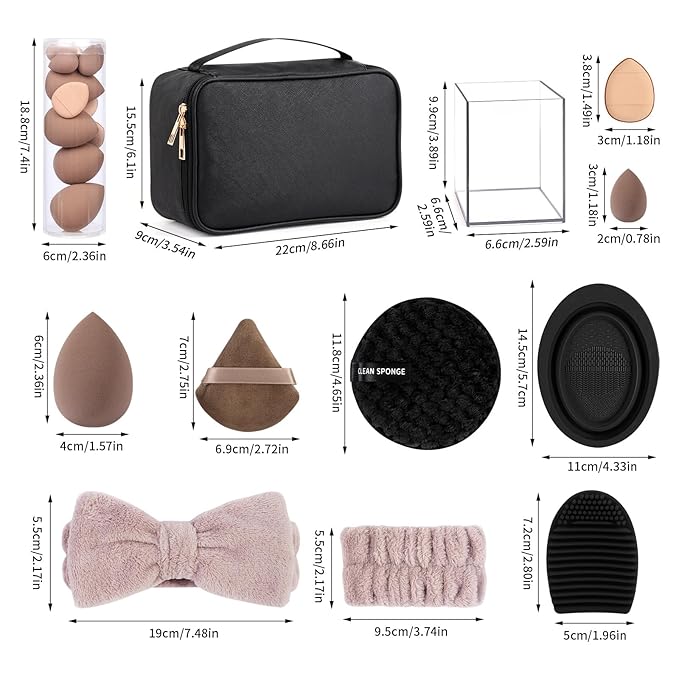 MAGEFY Makeup Brushes 37 Pcs Makeup Kit Multi-functional Makeup Tool Set with Double-End Powder Blush Eyeshadows Brush Make up Brushes Set BagBlackgold