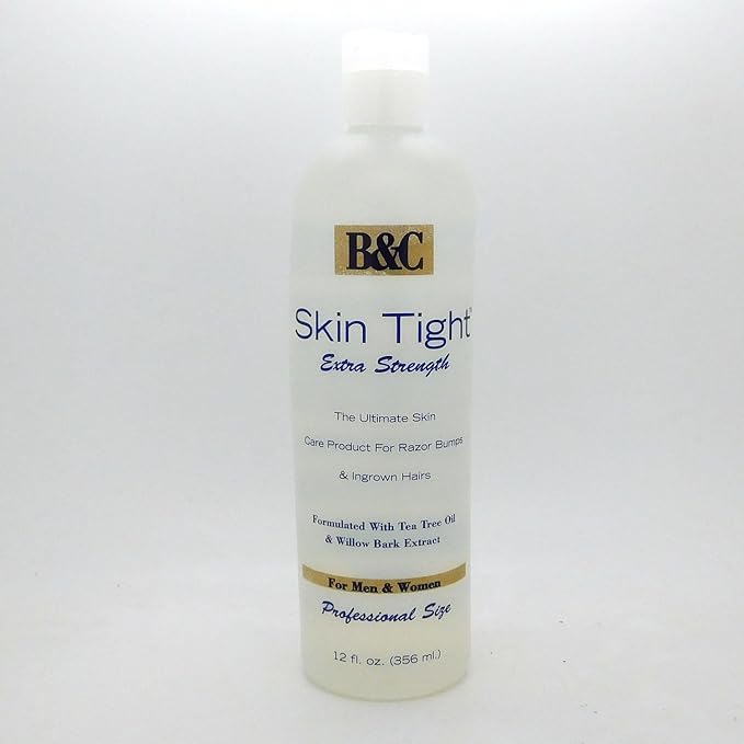 B&ampC Skin Tight Product for Razor Bumps &amp Ingrown Hairs-Extra Strength(12 oz)