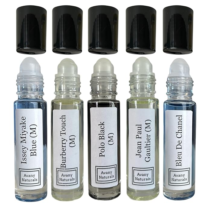 Fragrance Oil Samples For Men - Enhanced Scents Perfume - Scented Body Oil Travel Size Cologne Perfume Gift Set 12 Pc Mens Mystery Box (Summer Vibes)