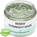 Doppeltree RENEW Overnight Face Mask with Aloe Vera Gel &amp Hyaluronic Acid Anti Aging Hydrating Facial Mask for All Skin Types Night Time Skin Care &amp Repair