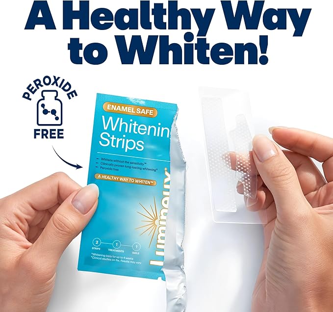Lumineux Teeth Whitening Strips - 35 Treatments ? Peroxide Free - Enamel Safe for Whiter Teeth - Whitening Without The Sensitivity - Dentist Formulated - Sensitivity Free
