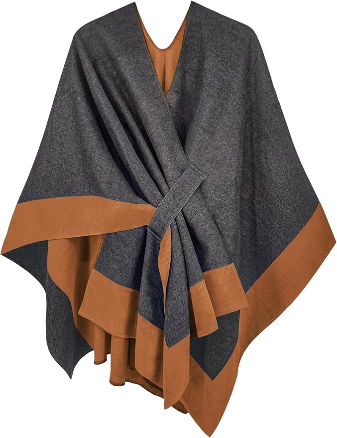 Moss Rose Women's Shawl Wrap Poncho Ruana Cape Open Front Cardigan Shawls for Fall Winter