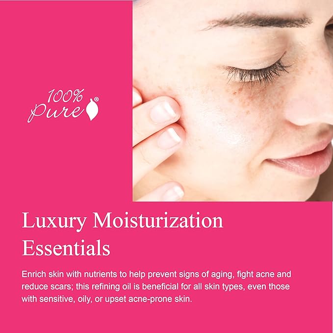 100% PURE Intensive Nourish Facial Oil Hydrating Face &amp Body Moisturizer Natural Illuminating Dry Skincare for Women &amp Men - Vegan - 1oz