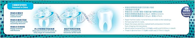 Healing Teeth Crack Toothpaste The ONLY Toothpaste Repairing Cracked Teeth Enamel Cracks Cure Tooth Sensitivity Remove Pigment in Crack 100g 2 Counts As Mother's Day Gift