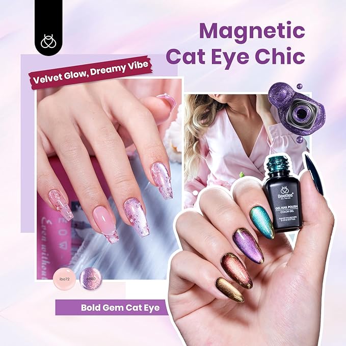 Beetles 100 Colors Gel Nail Polish Set 119 PCS Nail Polish Kit All Season Cat Eye Pink Blue Jelly Glitter Pearl Gel Polish &amp 5Pcs Base Top Coat Soak off UV Manicure Nail Art Home Gifts for Women