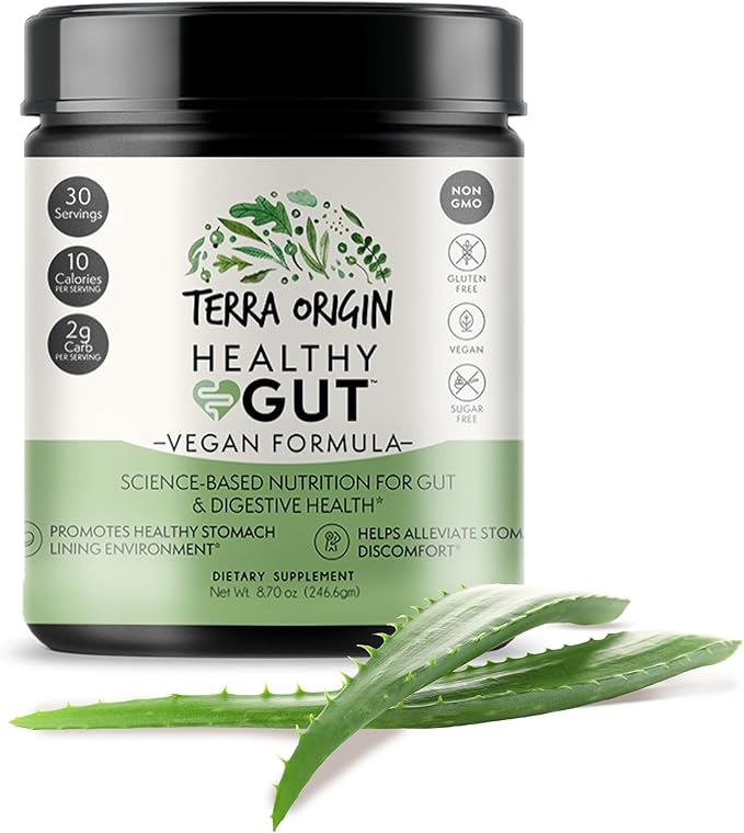 Healthy Gut Vegan Formula | with L-Glutamine and Clinically Proven ingrediens | Supports Gut Permeability gastrointestinal Support Helps Alleviate Stomach discomfort and Boost Immunity*