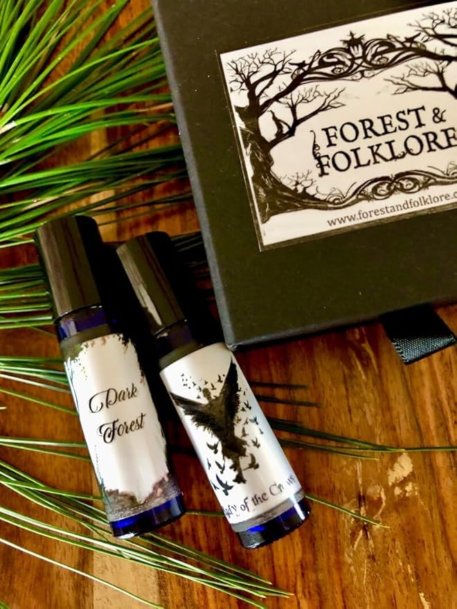 Dark Academia Perfume Rollers Forest &amp Folklore Gift Box Set