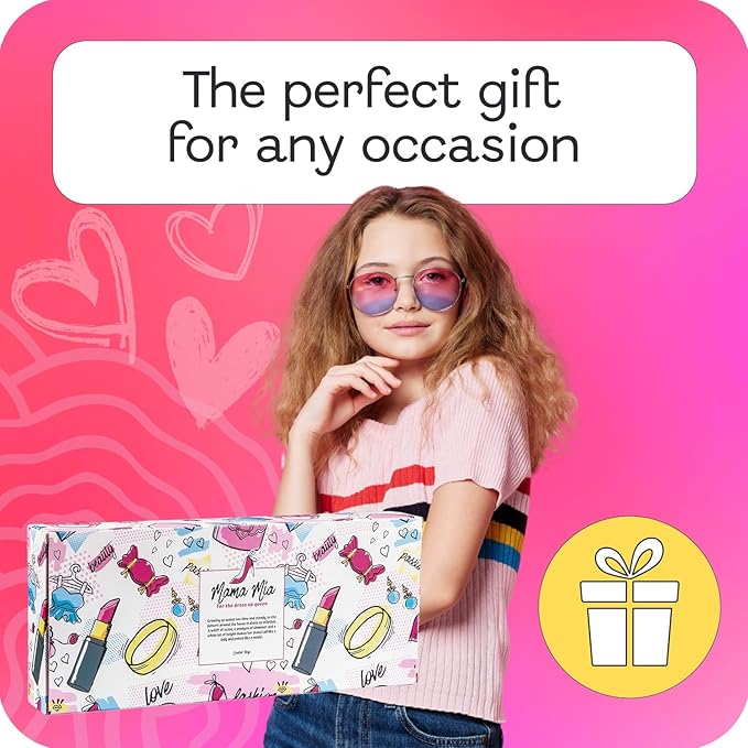 Mama Mia Girls Perfume Gift Set ? 2 Stiletto-Shaped Body Spray Perfumes | Fruity &amp Fresh Scents for Tween &amp Teen Girls (Ages 10-14) | Gift-Ready Fashion Collection Body Mist for Kids &amp Tee