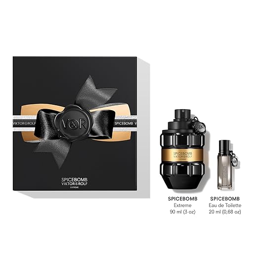 Viktor&ampRolf - Spicebomb 2-Piece Mens Cologne Gift Set ($195 Value) - Woody &amp Spicy - Full Size Extreme 3 Fl Oz &amp Travel Size Eau de Toilette 0.68 Fl Oz