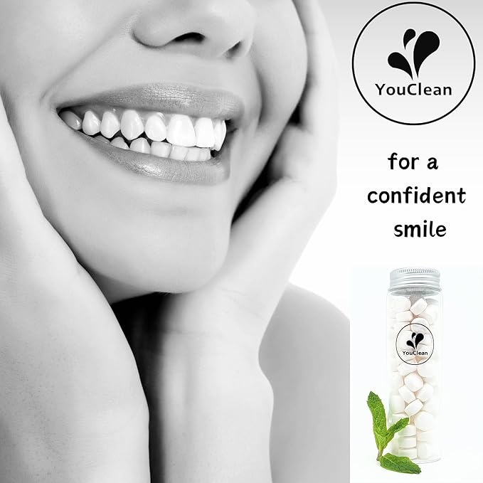 Refill Pack - 365 Toothpaste Tablets - Natural Remineralization &amp Whitening with Nano Hydroxyapatite - Travel or Daily Use - Fluoride Free (Strawberry365)